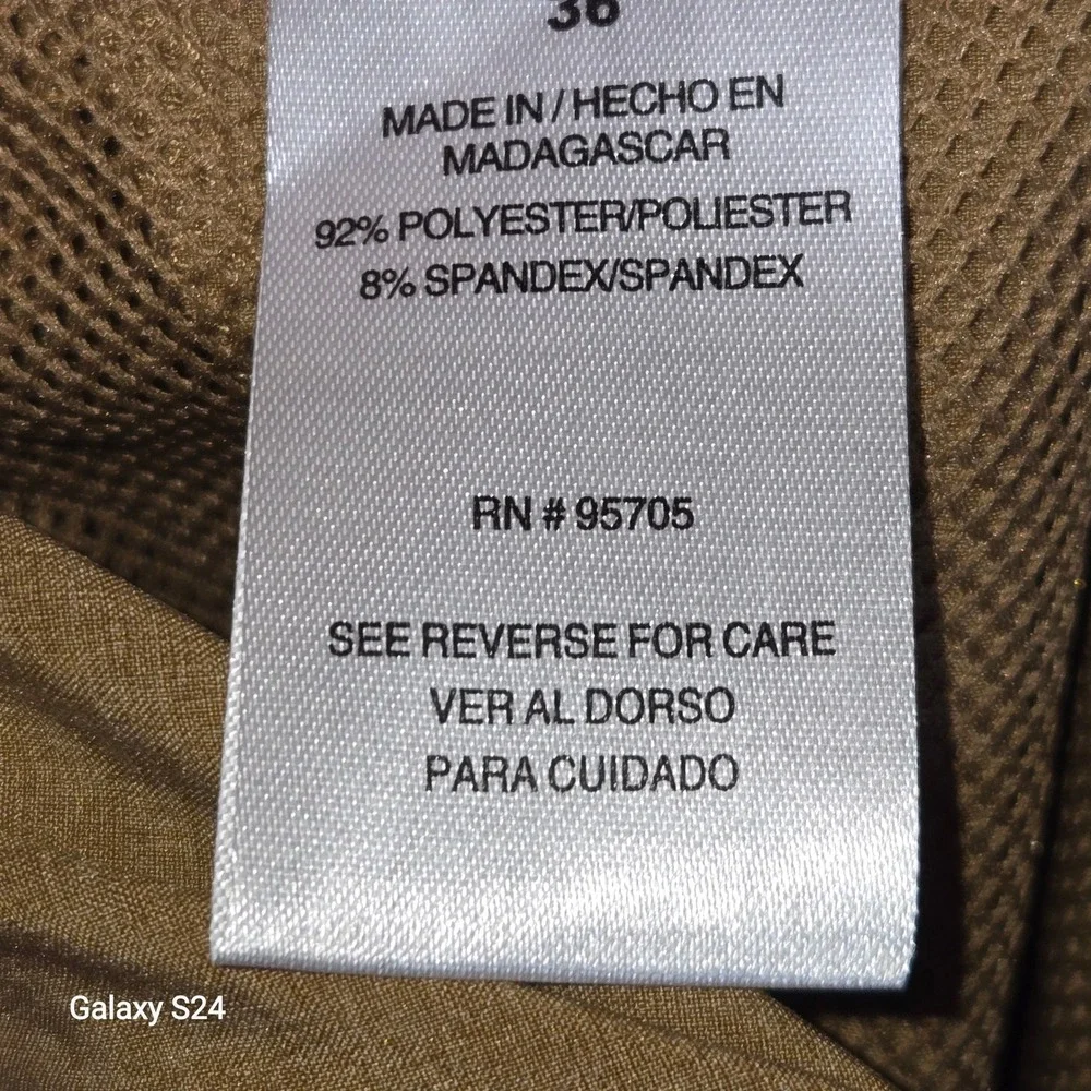 Iron Co Mens Stretch Tech Shorts Heather Desert Camel Cargo  ‎ I427924S